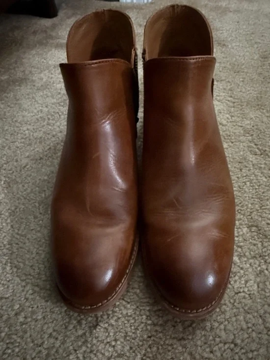 Frye Tan Leather Boots with Buckle Detail - Picture 4 of 5